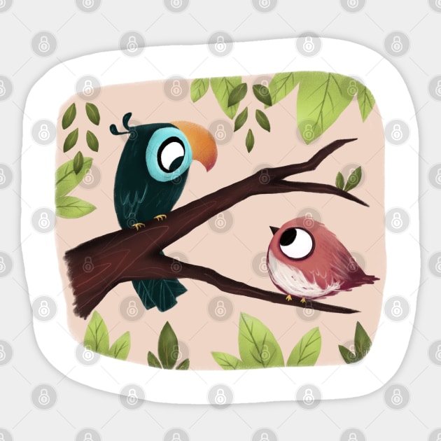 Bird talk Sticker by Chonkypurr